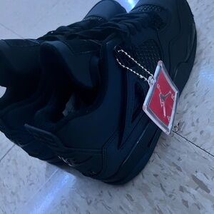 Jordan Black Men’s Sneakers with Red Jumpman Tag